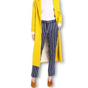 NWT Banana Republic Ryan Pant | Navy White & Rust | Striped Slim Straight Size 2